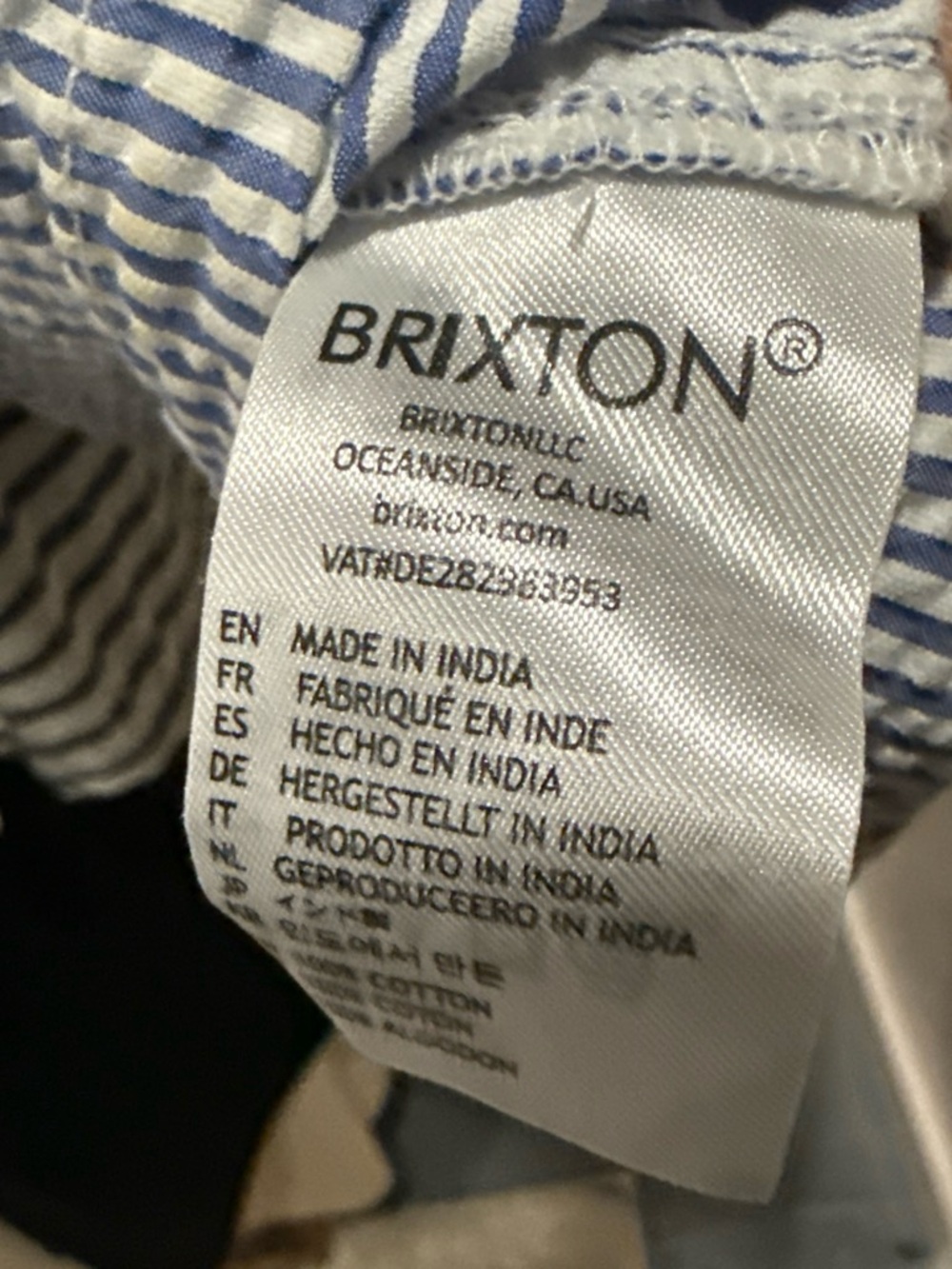Brixton Blue and White Striped Seersucker Top - Picture 4 of 4